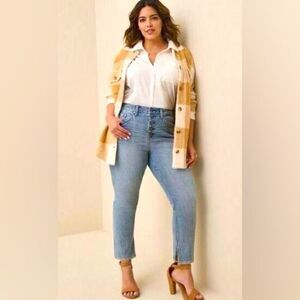 Torrid Light Blue Straight Leg Jeans